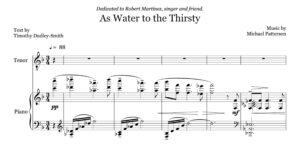 As Water to the Thirsty