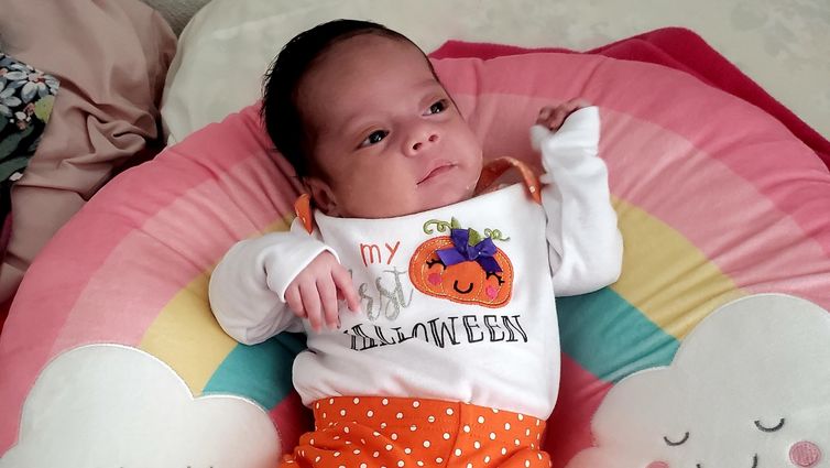 Emiliana Ramirez is healthy and flourishing at three months old. She was born while her mother battled COVID-19. [Photo: Loma Linda University Health News]