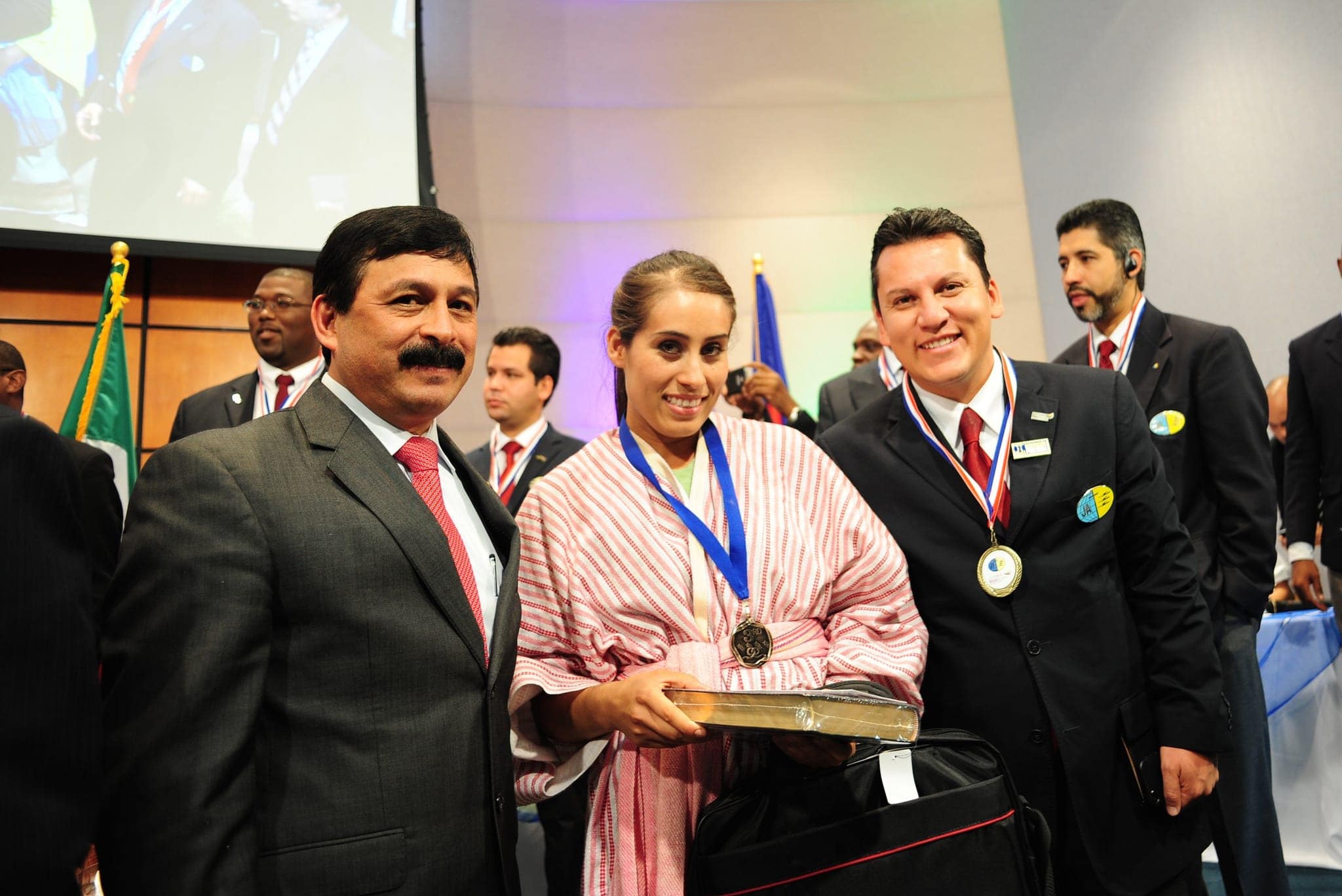 Third-place winner Miriam Orozco, a nursing student from Mexico, reviewed the books of the Bible for her daily devotionals.