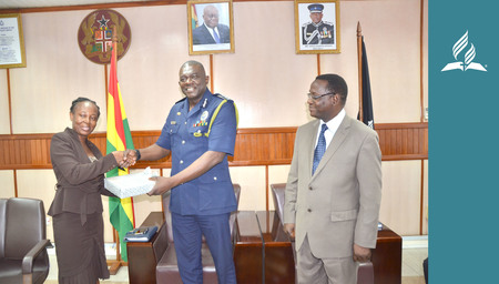 Adventist leaders of the Southern Ghana Union Conference recently called on the new Inspector General of Ghana Police David Asante-Apeatu to offer him the church support. Asante-Apeatu said the force he leads relies on the church support for service and training initiatives. [Photo: West-Central Africa Division]