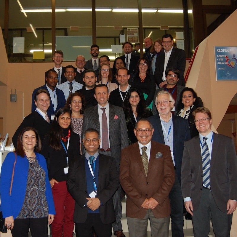 Group of experts who took part in a meeting at the initiative of the Office of the United Nations High Commissioner for Human Rights (OHCHR) to work on human rights awareness and training resources for agents of faith. The event was hosted by Adventist University of France in Collonges-sous-Salève, Haute-Savoie, France, December 13-14, 2018. [Photo: Inter-European Division News]