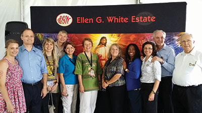 Forever Faithful members and volunteers of the Ellen G. White team at the Oshkosh, Wisconsin, Camporee in August 2014