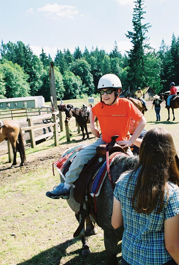 Bobby Canvanaugh rode horses as a child at one of Christian Record Services camps for the blind. As a young adult, horseback riding has not lost its allure.