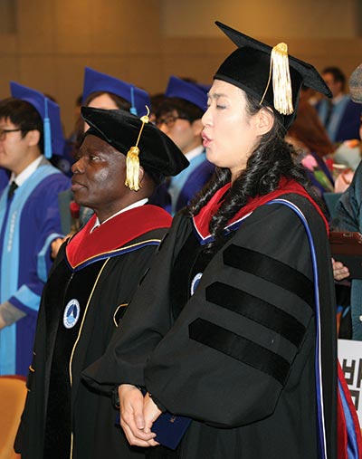 Miriam Yun-Welch attends her graduation Photo courtesy of Jong-Keun Lee