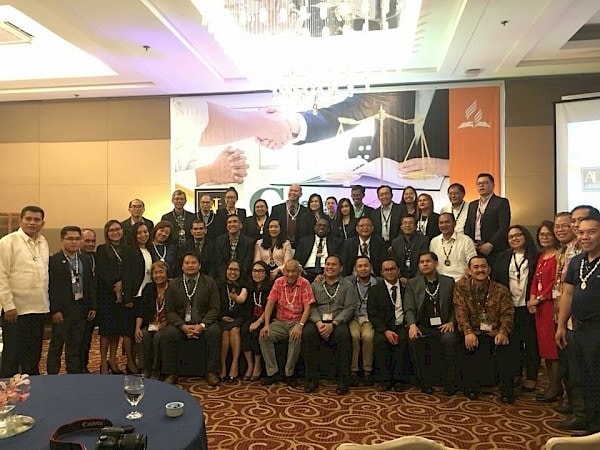 Dozens of Seventh-day Adventist lawyers and law students met for a weekend of testimonies, updates on outreach projects, and a recommitment to serve in mission during the second Adventist Lawyers’ Convention, which met in Cebu City, Philippines, August 23-25, 2018. [Photo: Southern Asia-Pacific Division News]