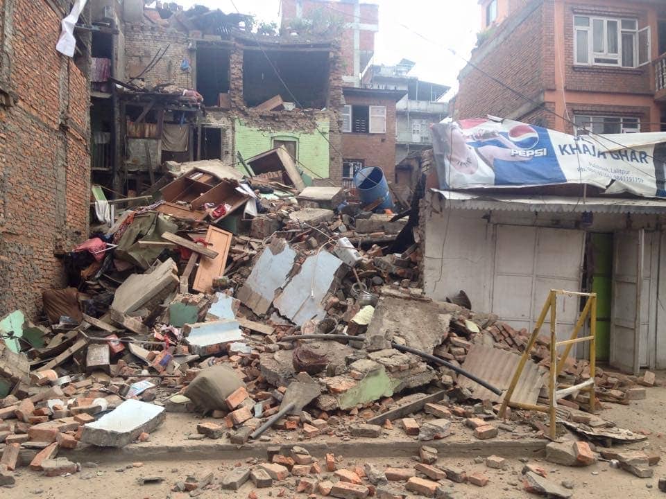 A view of some of the devastation in Kathmandu after the earthquake on Sabbath. Photo: ADRA