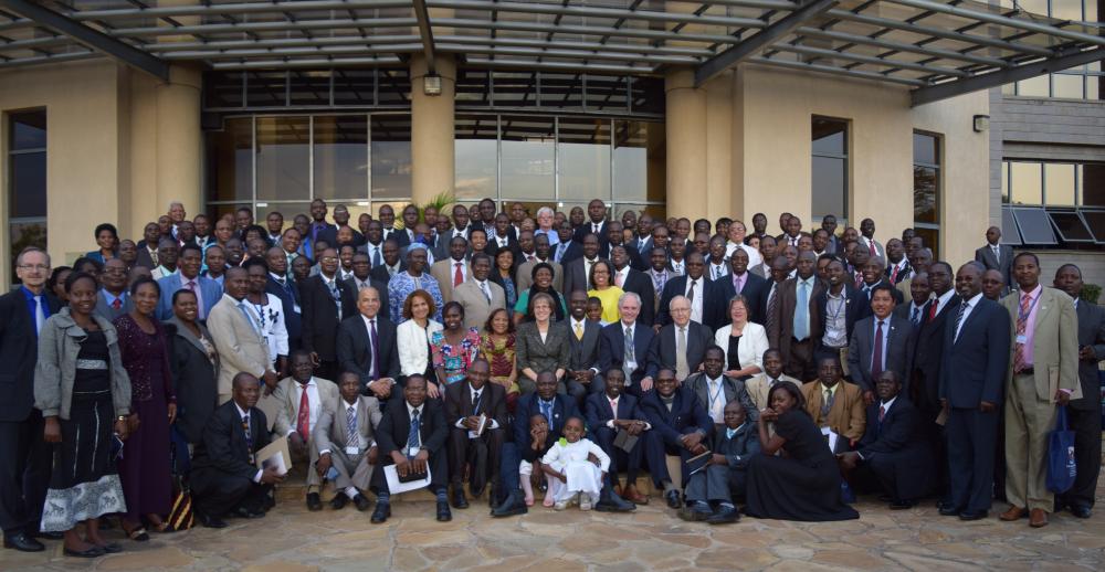 Delegates of Africa's first Gift of Prophecy Symposium posing for a group photo. (ECD)
