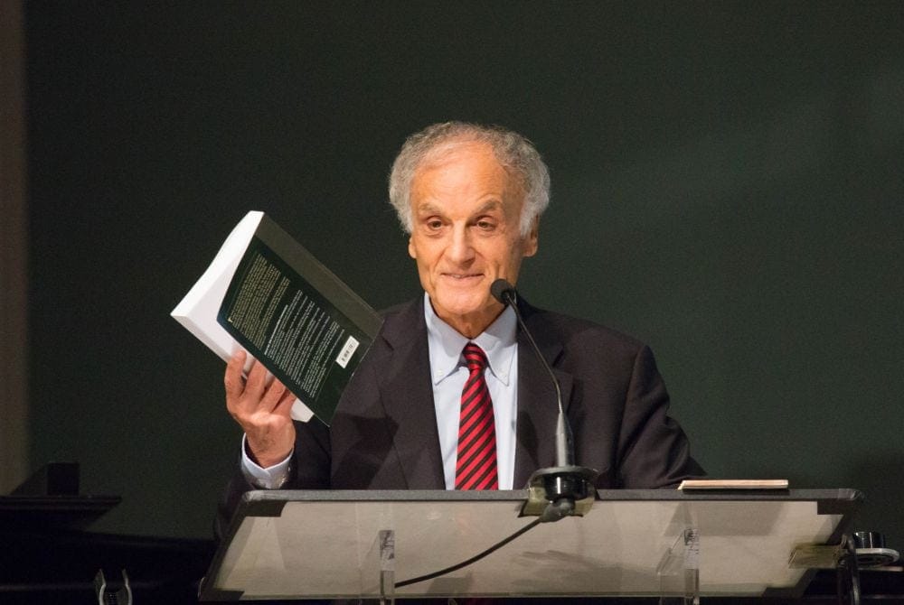 Jacques B. Doukhan presenting the Genesis volume of the International Bible Commentary at Annual Council on Oct. 9.