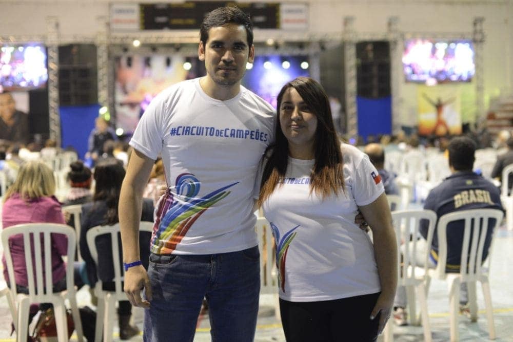 José and Jennifert Soto posing on the sidelines of the Olympics in Rio de Janeiro. (Cárolyn Azo)