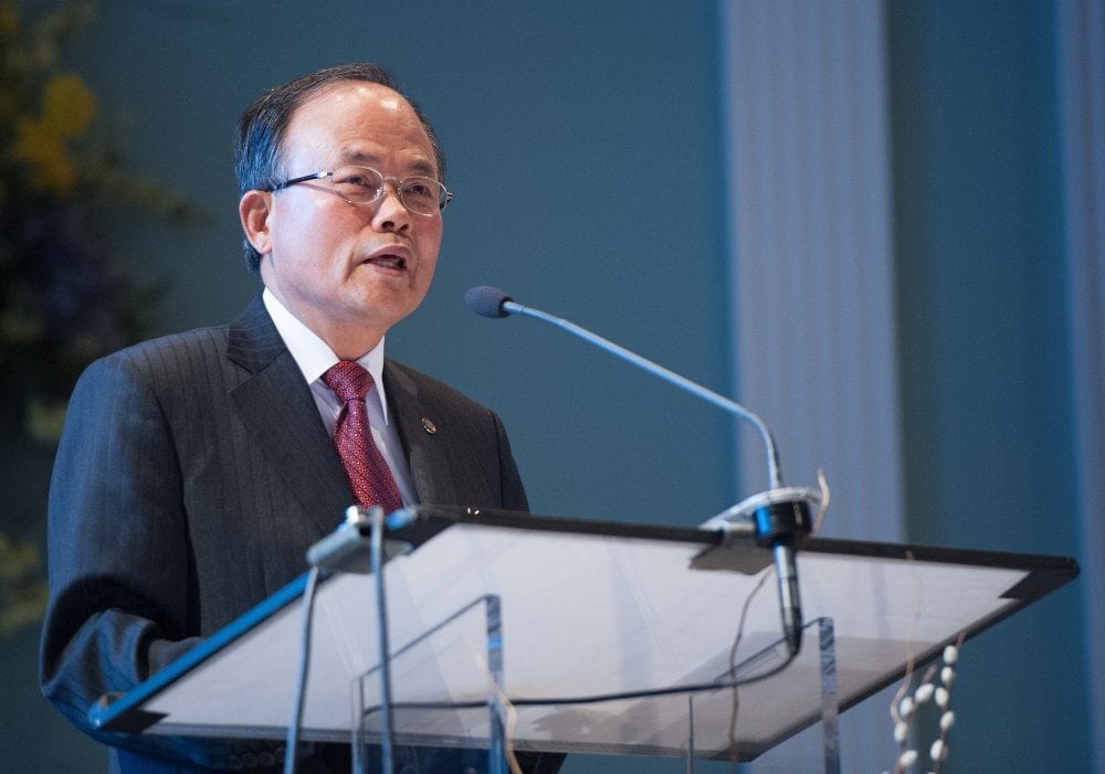 Northern Asia-Pacific Division president Jairyong Lee, pictured in 2014, will caution attendees at this week's meetings that "evangelism will become much more challenging in the near future." (Ansel Oliver / ANN)