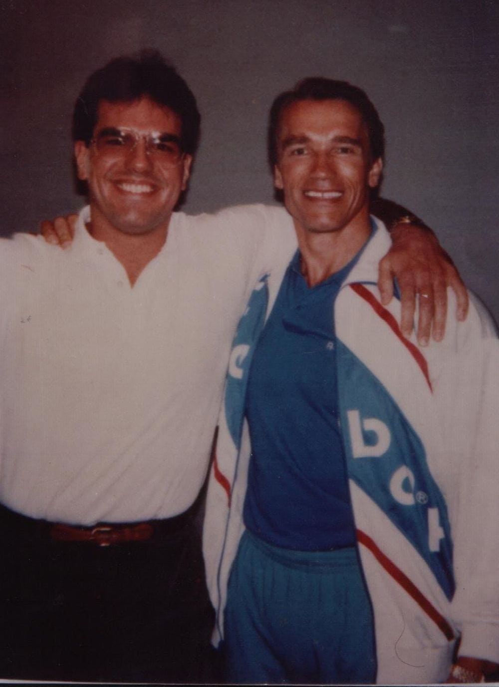 One of the three times that Jim Gurtner has met Arnold Schwarzenegger.