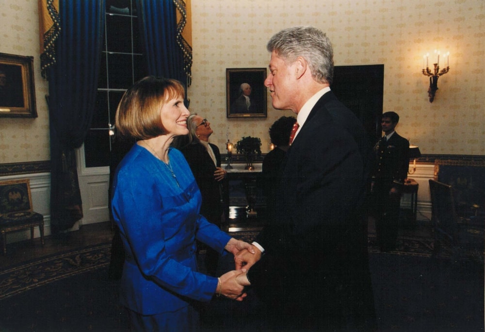 Here I am meeting with President Clinton in January 1997. An ambassador needs access to the head of state.
