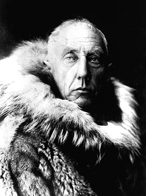 Roald Amundsen, a Norwegian explorer who was the first to arrive at the South Pole.