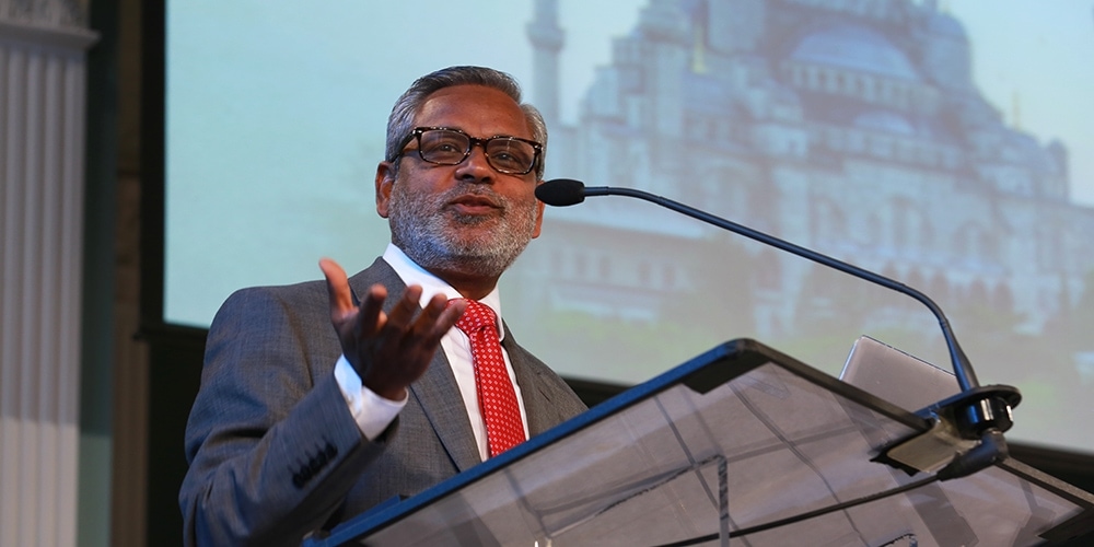 Petras Bahadur, director of the Global Center for Adventist-Muslim Relations presents at the Annual Council LEAD Conference [Photo: Adventist News Network]