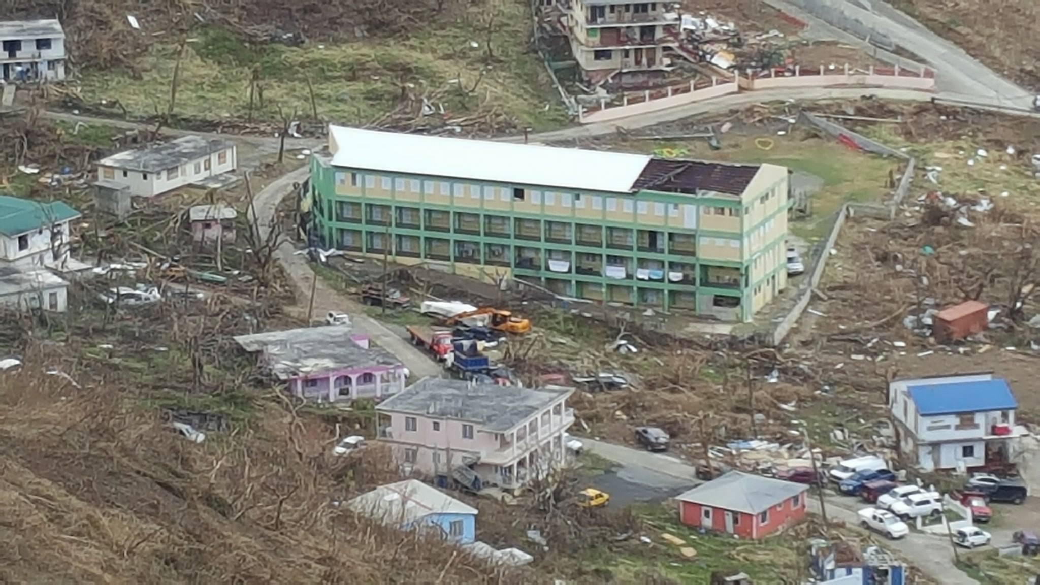 The British Virgin Islands Seventh-day Adventist School in Tortola sustained extensive damage to its campus. The school will be closed indefinitely. [Photo: BVI SDA School’s Facebook Page]