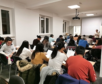 Between 30 to 40 students regularly attended a free weekly Norwegian language course at the Adventist Center. [PC; Delfred Onde]