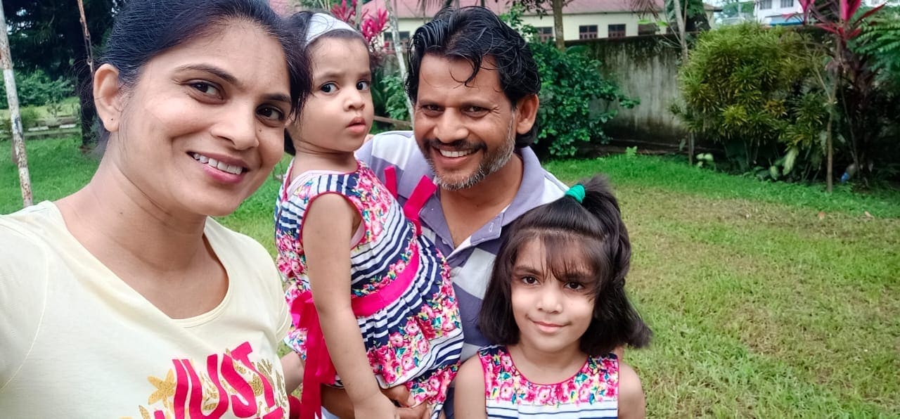 Maranatha employee Braj Pal is reunited with his family after nearly seven months apart due to India’s COVID-19 lockdown. [Photo: Maranatha Volunteers International]