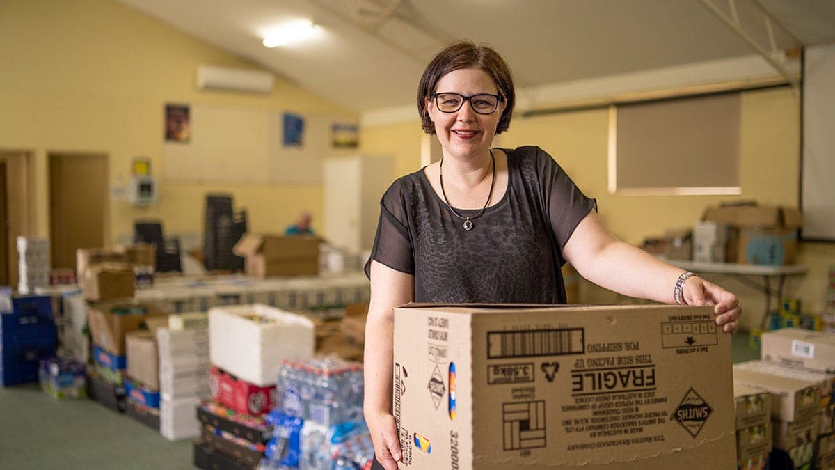 “It was hot, and so we opened our doors,” said Bega Seventh-day Adventist Church member Kylie Ward, commenting on the congregation’s decision to provide shelter to people and their pets displaced by the bushfires in New South Wales, Australia. ADRA Australia partnered with the Bega church to fund the operation. [Photo: Adventist Record]
