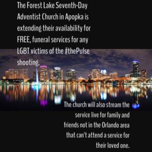 5 Adventist Churches Offer Free Funerals After Orlando Mass Shooting
