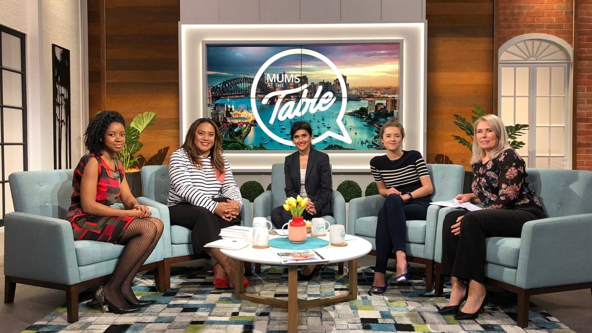 Dr. Payal Mukherjee (center) was a guest on Adventist Media’s TV show Mums At The Table in October 2018, when she discussed pediatric hearing issues. Mukherjee is shortlisted for the New South Wales Woman of the Year Award 2019. [Photo: Adventist Record]