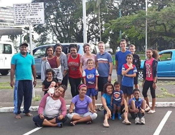 Twelve-year-old Nasoni Junior and his team MISSION-1 start working every Sunday morning at 5:00 a.m. to feed the homeless in Suva, the capital city of Fiji. [Photo: Adventist Record]