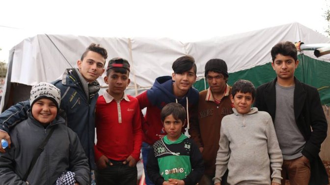 Refugee children from the Adventist Learning Center (ALC) in Beirut, brought aid and encouragement to other refugees in nothern Lebanon. [photo credit: Chanmin Chung, Middle East and North Africa Union]
