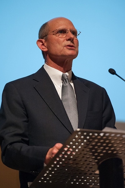 Seventh-day Adventist Church President Ted N. C. Wilson delivers the keynote address at the opening of the "In God's Image: Scripture. Sexuality. Society." summit at the Cape Town International Convention Centre on Monday, March 17, 2014. [Photo: Ansel Oliver]