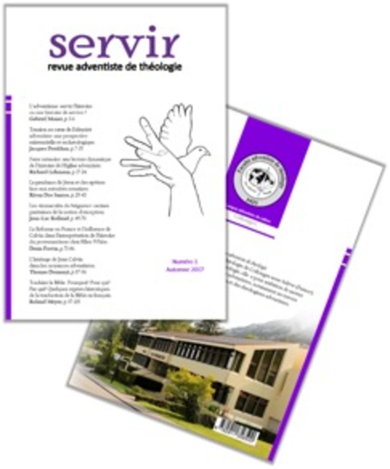 'Servir,' the new theological journal in French, published by the School of Theology of the Adventist University in France. [Photo: Inter-European Division News]