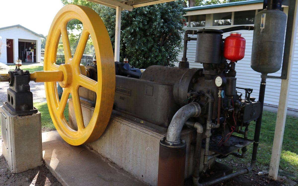 The 1923 Gardner diesel engine now restored. [Photo: Adventist Record]