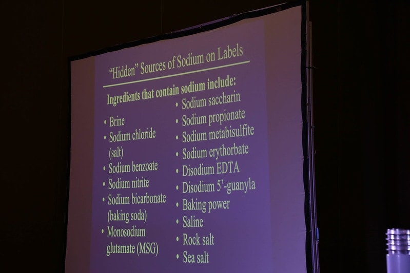 David Williams goes over the hidden sources of sodium on food labels during his January 23, 2020 presentation at the Inter-American Division (IAD) Health Summit in Punta Cana, Dominican Republic. [Photo: Libna Stevens, Inter-American Division News]