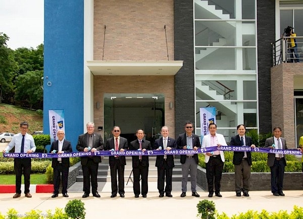 Adventist Church and Adventist media ministries leaders take part in the ribbon-cutting ceremony of the new Hope Channel facility in Ban Muak Lek, Thailand, on August 9, 2019. [Photo: Hope Channel Southeast Asia]
