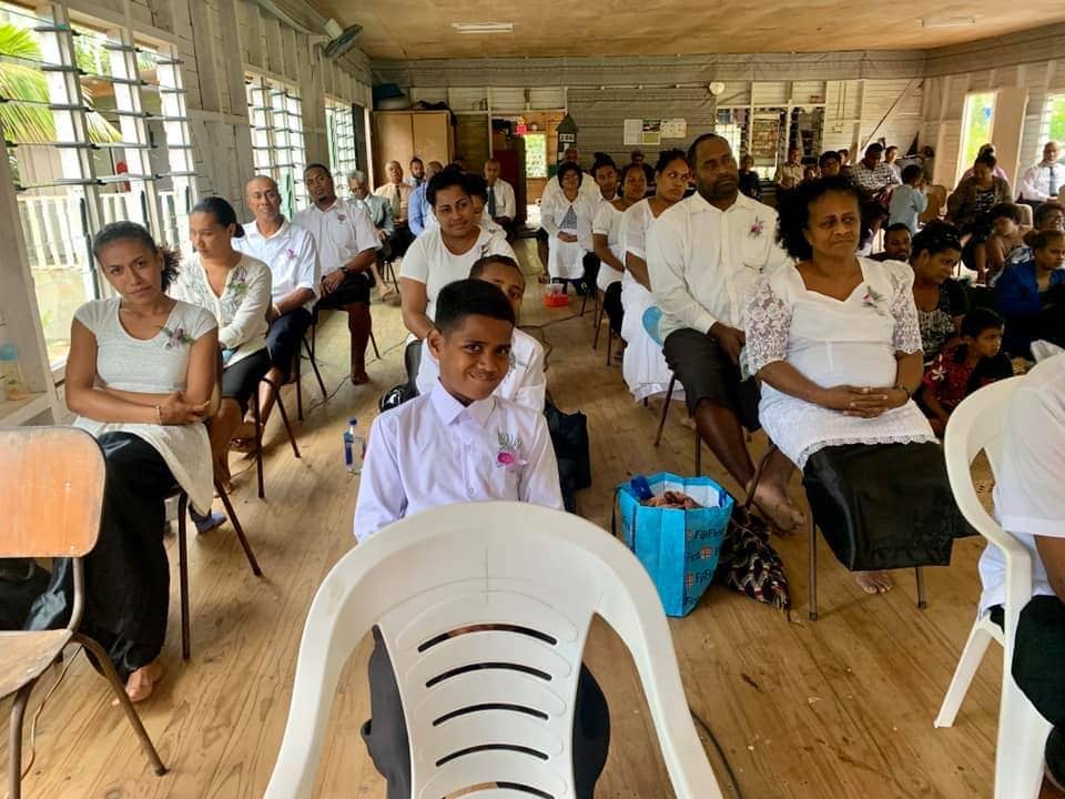 Naboro and Samoa Seventh-day Adventist church baptismal candidates in Suva. [Photo: Adventist Record]