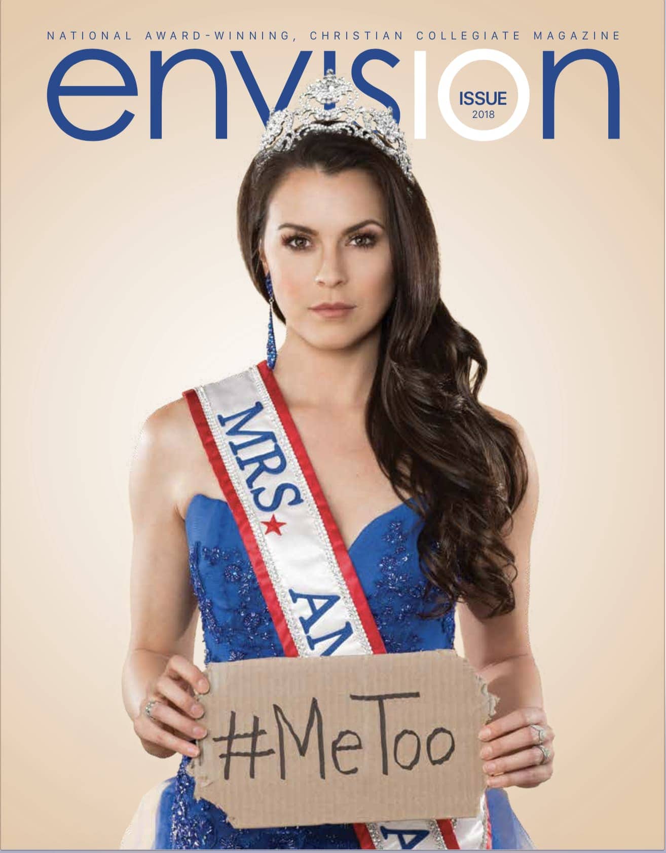 Envision magazine, a student-produced publication at Andrews University, received the Associated Collegiate Press (ACP) Pacemaker award for its 10th issue, which features Mekayla Eppers, Mrs. America 2018, on the cover. [Photo: Envision magazine]
