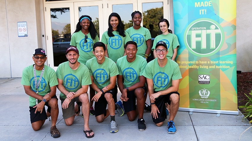 Students, faculty and pediatric residents serve as staff for Operation Fit, a series of one-week health camps for kids held each summer at Loma Linda University Drayson Center. [Photo: Loma Linda University News]