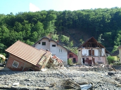 A view of devastation left by floods in Krupanj, Serbia. Photo credit: ADRA