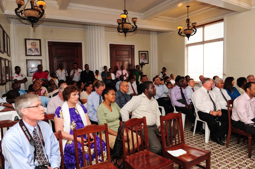 Adventist Church leaders attending a ceremony at La Romana City Hall. Photo: Libna Stevens / IAD