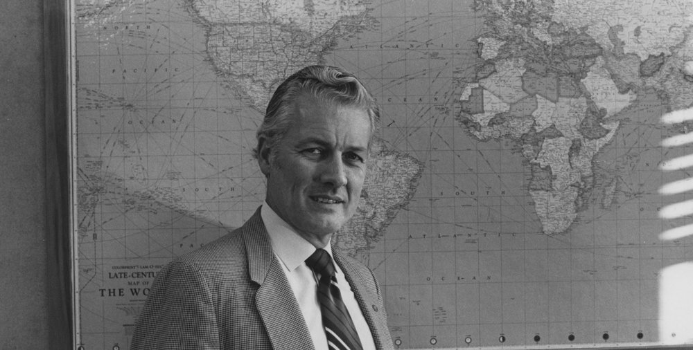 Herbert E. Douglass posing in 1973 during his six-year stint at the Review and Herald, now the Adventist Review. Photo: Adventist Archives