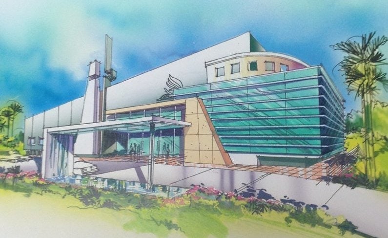 An artist's drawing of the 750-seat university church, which will open in April 2016.