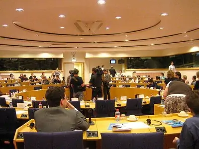 An alliance promoting work-life balance in Europe is lobbying members of the European Parliament to endorse work-free Sundays in the continent. Above, a committee room of the European Union in Brussels, Belgium. [photo: Wikimedia Commons]