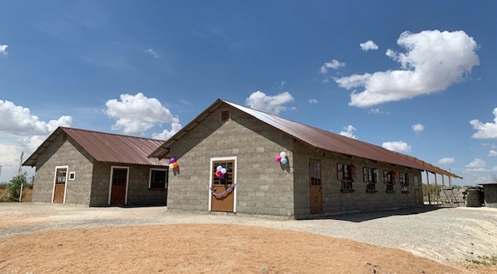 New facilities of the Kajiado Adventist School and Rescue Center in Kenya, built and furnished by a Maranatha Volunteers International crew and dedicated on March 8, 2019. The center will house 150 girls, many of whom have escaped from the threat of female genital mutilation and child marriages. [Photo: Maranatha Volunteers International]