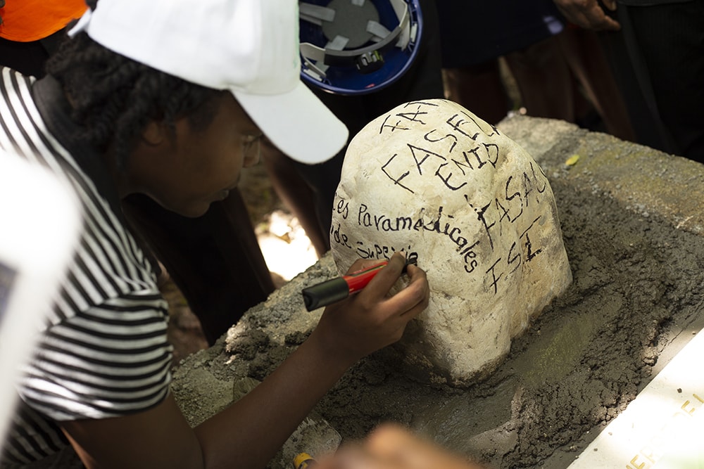 unah writing on first stone