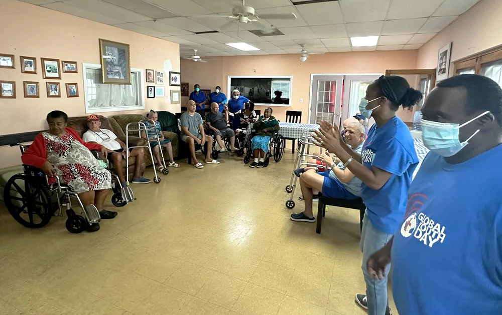 atcu cayman youth gathered in kcc rest home
